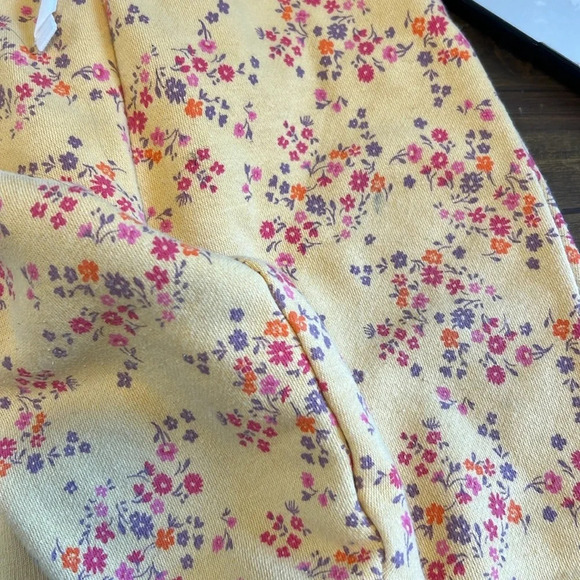 Gap Baby Set Hoodie Zip Up Joggers Floral 12-18 months Toddler Sweater yellow - Picture 6 of 6